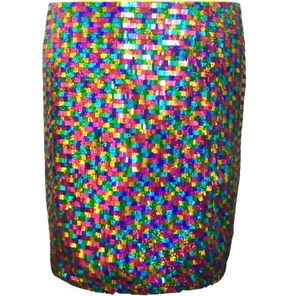 ASOS Rainbow Sequin Sleeveless Party Dress Size 8 NWT - Picture 9 of 12
